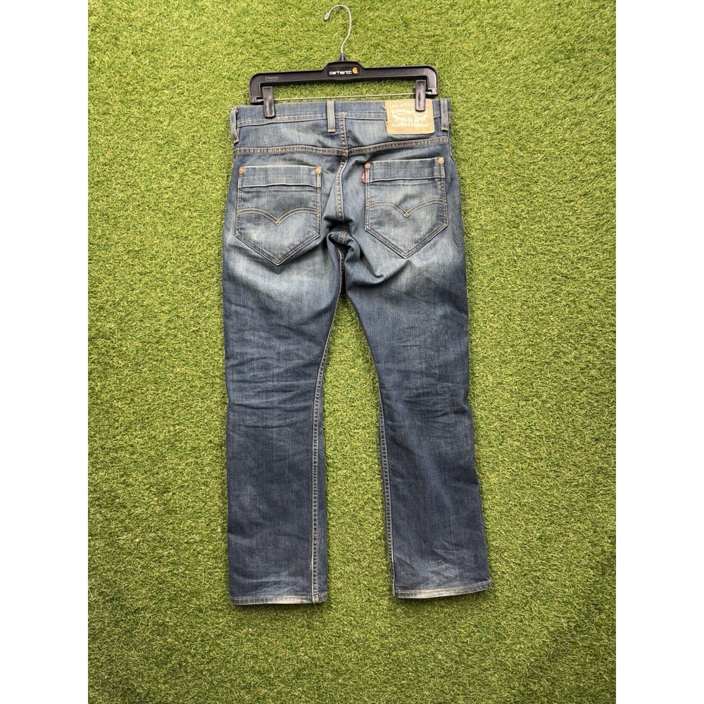 Levis 514 Jeans Mens 30x30 Slim Straight Leg Casual Medium Wash Denim Work